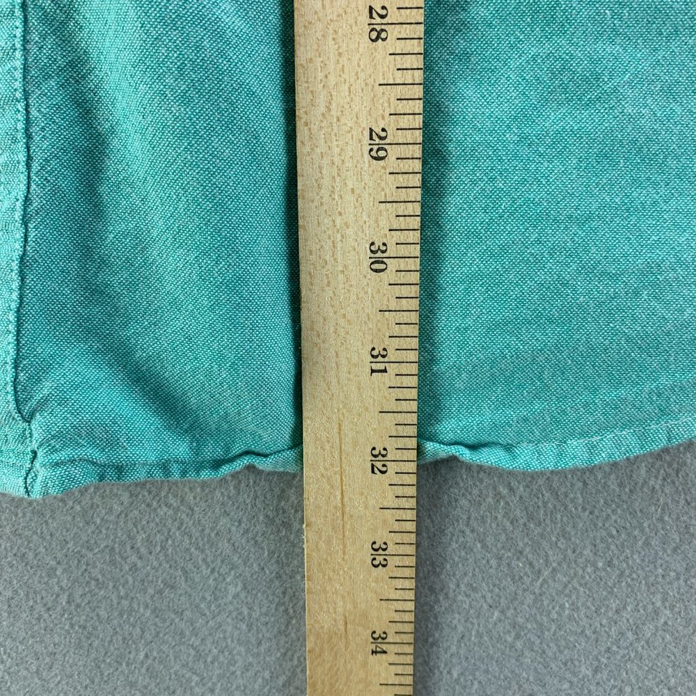 **SOLD**Chaps Mens Shirt Extra Large Teal Oxford Button Down 100% Cotton Pocket - Picture 8 of 11